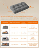 NEU Hundebett 95 x 60 cm Polsterung schiefergrau