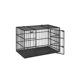 NEU Hundekäfig 122 x 75 x 80 cm mit herausnehmbarer Bodenschale tintenschwarz
