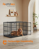 NEU Hundekäfig 122 x 75 x 80 cm mit herausnehmbarer Bodenschale tintenschwarz