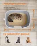 NEU Katzenklo groß Seitenwände Streumatte taubengrau
