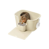 NEU Katzenklo mit Seitenwänden sandbeige
