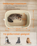 NEU Katzenklo mit Seitenwänden sandbeige