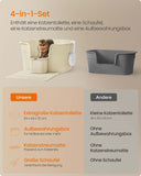 NEU Katzenklo mit Seitenwänden sandbeige