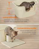 NEU Katzenklo mit Seitenwänden sandbeige