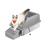NEU Katzentoilette aus Edelstahl mit hohem Rand