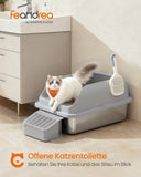 NEU Katzentoilette aus Edelstahl mit hohem Rand