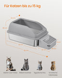 NEU Katzentoilette aus Edelstahl mit hohem Rand