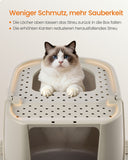 NEU Katzenklo XXL mit Deckel Schaufel haferflockenfarben