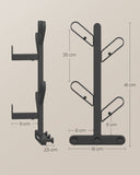 NEU 2er-Set Wandgarderobe 13 x 19 x 41 cm tintenschwarz
