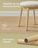 NEU Schminkhocker mit Massivholzbeine eichenbeige