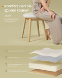 NEU Schminkhocker mit Massivholzbeine eichenbeige