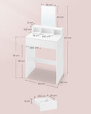 NEU Schminktisch Spiegel Schubladen rosa
