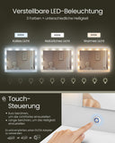 NEU Schminktisch mit LED-Beleuchtung und Spiegel 40 x 125 x 140 cm wolkenweiß