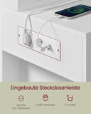 NEU Schminktisch mit LED-Beleuchtung und Spiegel 40 x 125 x 140 cm wolkenweiß