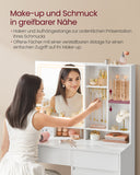NEU Schminktisch mit LED-Beleuchtung 90 cm breit wolkenweiß
