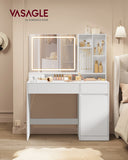NEU Schminktisch mit LED-Beleuchtung 110 cm breit wolkenweiß
