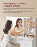 NEU Schminktisch mit LED-Beleuchtung 110 cm breit wolkenweiß