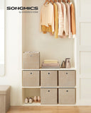 NEU 6er-Set Aufbewahrungsbox sandbeige schwarz
