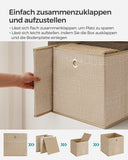 NEU 6er-Set Aufbewahrungsbox sandbeige schwarz