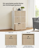NEU 6er-Set Aufbewahrungsbox sandbeige schwarz