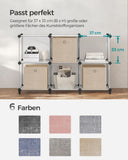 NEU 6er-Set Aufbewahrungsbox sandbeige schwarz
