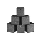 NEU 6er Set Aufbewahrungsbox 26cm schwarz