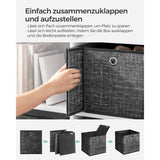 NEU 6er Set Aufbewahrungsbox 26cm schwarz