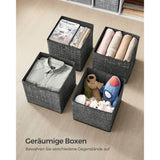 NEU 6er Set Aufbewahrungsbox 26cm schwarz