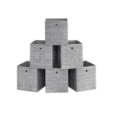 Neu 6er-Set Aufbewahrungsbox Grau meliert
