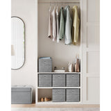 Neu 6er-Set Aufbewahrungsbox Grau meliert