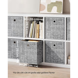 Neu 6er-Set Aufbewahrungsbox Grau meliert