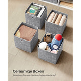 Neu 6er-Set Aufbewahrungsbox Grau meliert