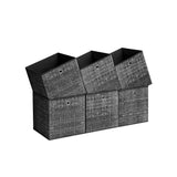 NEU 6er-Set Aufbewahrungsbox 33cm schwarz meliert schwarz