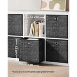 NEU 6er-Set Aufbewahrungsbox 33cm schwarz meliert schwarz
