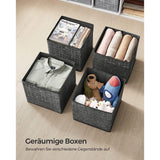 NEU 6er-Set Aufbewahrungsbox 33cm schwarz meliert schwarz