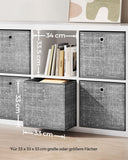 Neu 6er-Set Aufbewahrungsbox Grau meliert