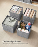 Neu 6er-Set Aufbewahrungsbox Grau meliert