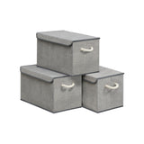 NEU 3er Set Aufbewahrungsbox Deckel taubengrau