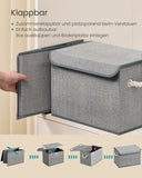 NEU 3er Set Aufbewahrungsbox Deckel taubengrau