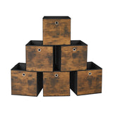 Neu 6er-Set Aufbewahrungsbox Vintagebraun-Schwarz