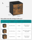 NEU 6er-Set Aufbewahrungsbox 33 x 33 x 33 cm vintagebraun-schwarz