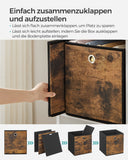 NEU 6er-Set Aufbewahrungsbox 33 x 33 x 33 cm vintagebraun-schwarz
