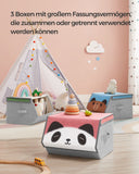 NEU 3er-Set Aufbewahrungsboxen Panda- Bär- Schwein- Motive grau