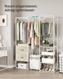 NEU Kleiderständer mit 2 Schubladen naturbeige