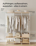 Neu Kleiderschrank mit Kleiderstange Naturbeige