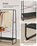 NEU Kleiderständer mit 6 Haken 45 x 120 x 160 cm ebenholzschwarz