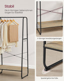 NEU Kleiderständer mit 6 Haken 45 x 120 x 160 cm vintagebraun-schwarz