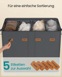 NEU Wäschekorb mit 3 Fächern Deckel