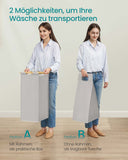 NEU Wäschekorb 2 Fächer 2 x 50 L rauchgrau