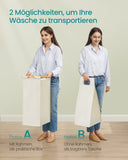 NEU Wäschekorb 2 Fächer 2 x 50 L 63 x 33 x 78 cm cremeweiß